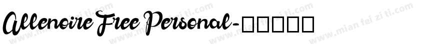 Allenoire Free Personal字体转换